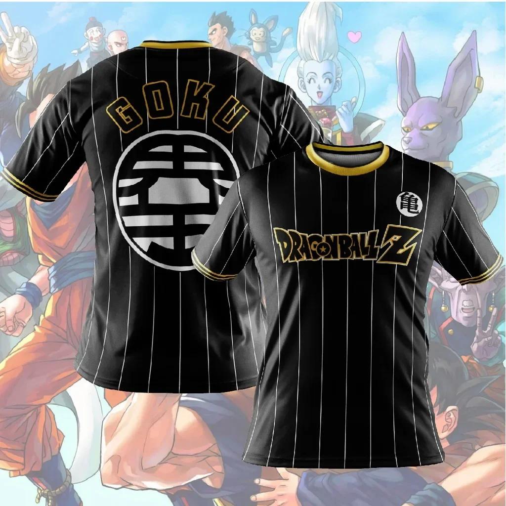 2026 Son Goku Super Saiyan Oversize T Shirts Men Clothes Short Sleeve Dragon Ball Z T-shirt White Breathable Jersey