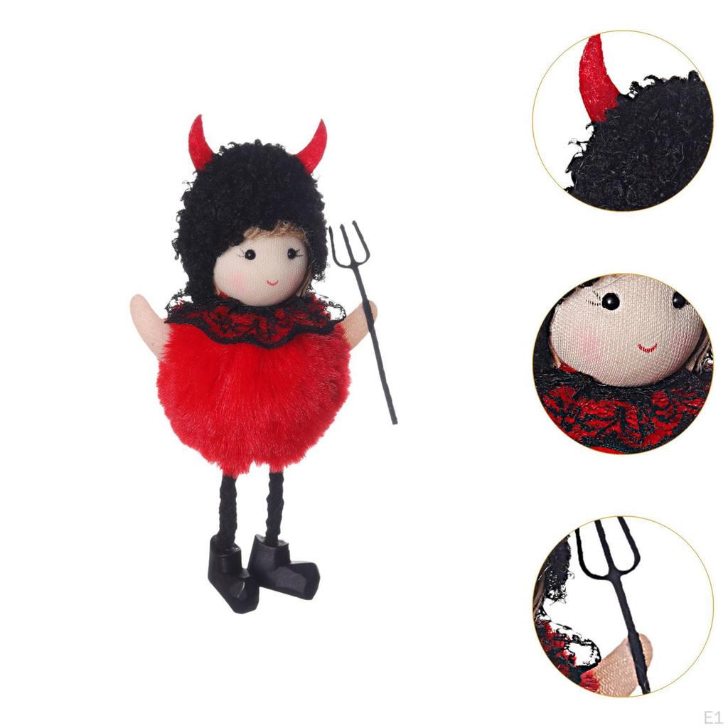 Lovely Plush Witch Doll Photo Props Cute Decorative Table Centerpieces Party Favors for Fireplace