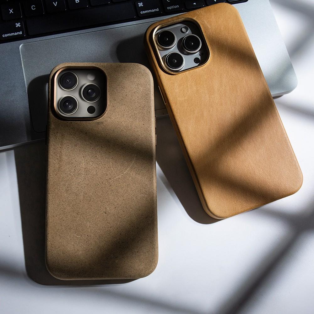 Luxury for Iphone15 Pro Max Magsafe Genuine Leather Cover Magnetic for Funda Iphone14Pro 13pro Full Coverage Carcasa Phone Coque