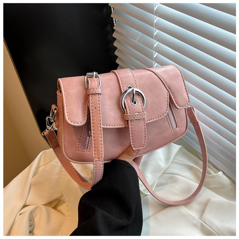 

Сумка подмышку средняя сумка женская через плечо маленькая квадратная сумка ретро новая на одно плечо текстурная повседневная нишевая розовый