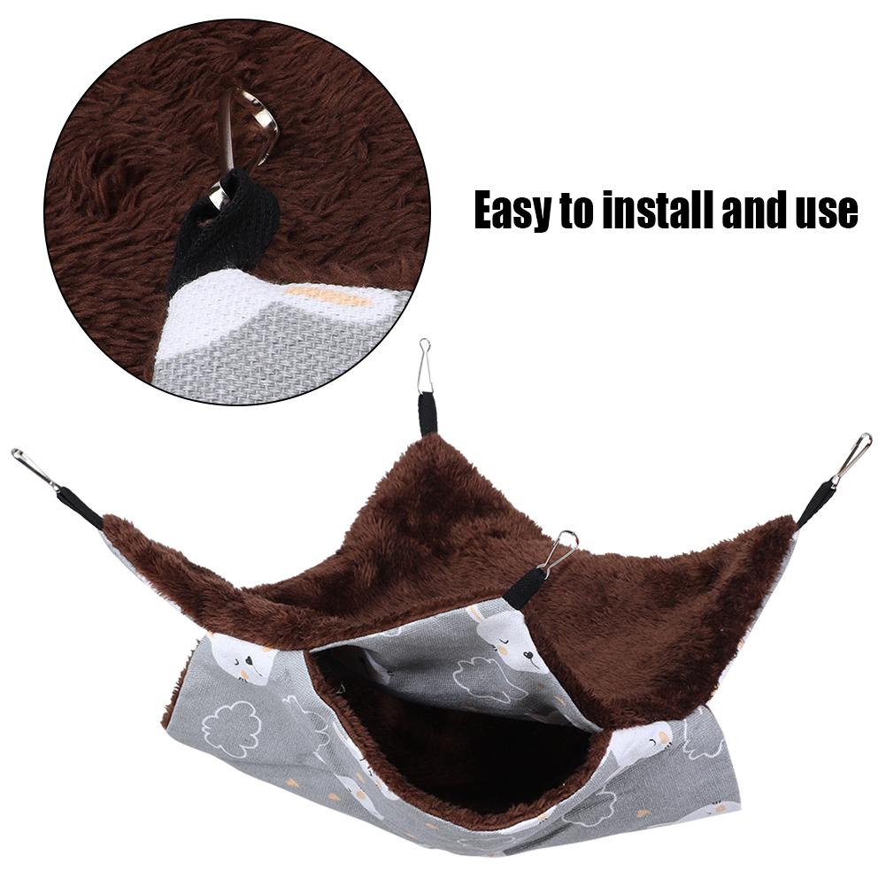 Small Pet Hammock Small Skin-friendly  + Velvet Unique Soft Hamster Hanging Hammock Warm for Hamster Guinea Pigs