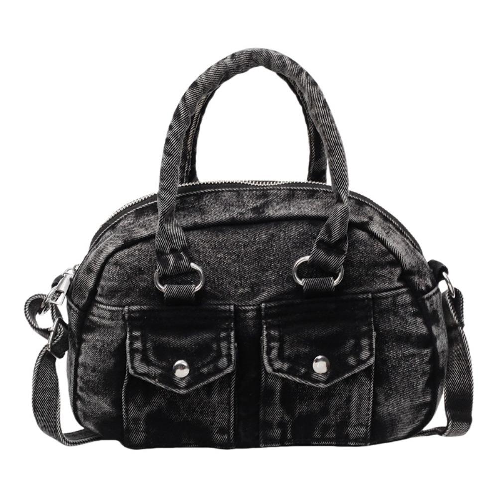 Handbag Retro Denim Bag Underarm Bag Washed Jean Bag Portable Spicy Girl Shoulder Bag  Shopping