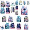 Zaino carino di Stitch per bambini con scomparti con cerniera e tasche