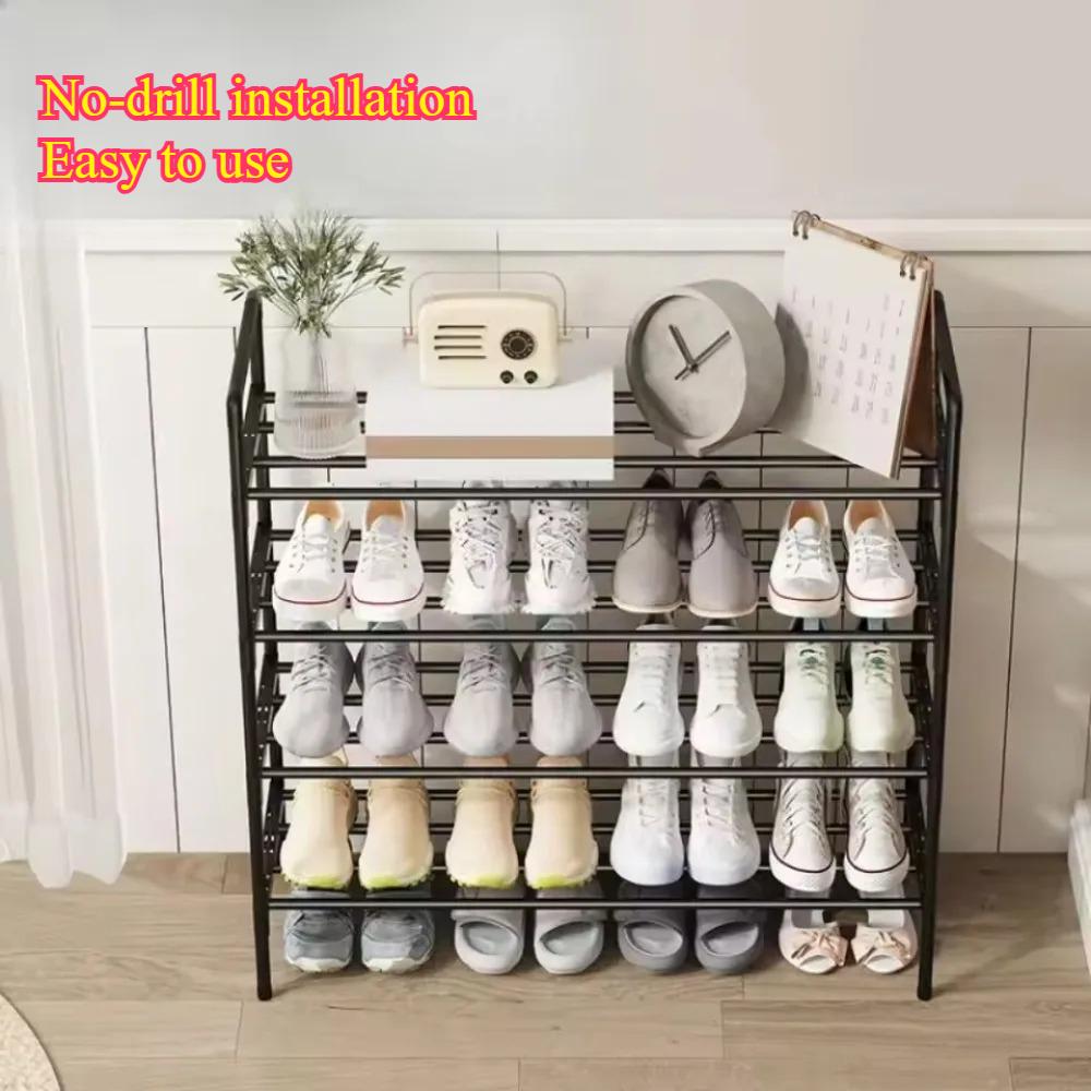 Breathable Shoe Rack Convenient Assembly Shoe Rack Hook Type Shoe Rack Multifunctional Storage Rack Door Mounted Storage Rack