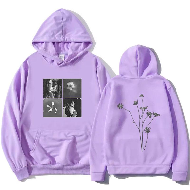 Felpe con Cappuccio Foto Piastrelle Petalo Design Ariana Grande Felpe con Cappuccio in Pile Manica Lunga Felpe con Cappuccio Unisex Streetwear Donna