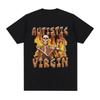 Autistic Virgin Funny Skeleton Autism Meme Tshirts Mens Clothing Vintage Gothic Short Sleeves Tshirt Cotton Oversized T Shirt