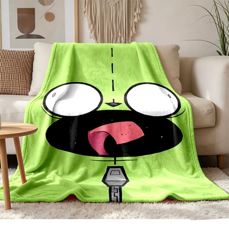 Invader Zim Soft and Comfortable Flannel Suitable for Sofas Living Rooms Outdoor Camping Travel and Also Makes a Great Anniversary Gif