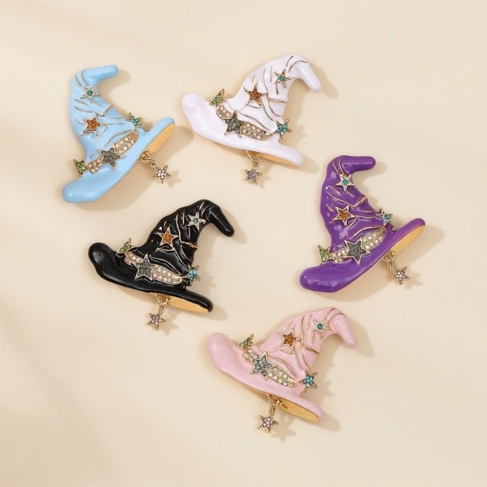 Creative Witch Hat Pin Vintage Clothing Accessory New Halloween Brooch  Halloween Party