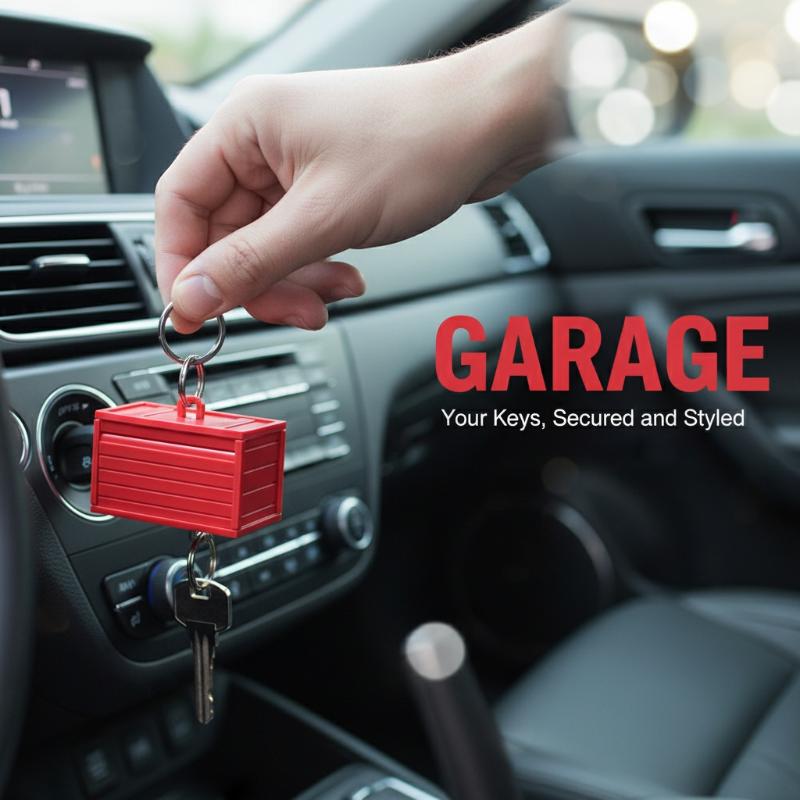 1PCS Home Decoration New 3D Printed Garage Switchable Key Holder Car - Themed Keychain Box - Bedroom Decorations No Car Model