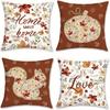 Home Decor Autumn-Themed Pillowcases With Love And Home Pattern Cushion Cover Suitable For Sofa Bedroom Car Pillow Cover