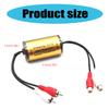 Upgraded Ground Loop Noise Isolator Noise Filter for Car Audio/Home Stereo System Noise Suppressor Reducer Alternator