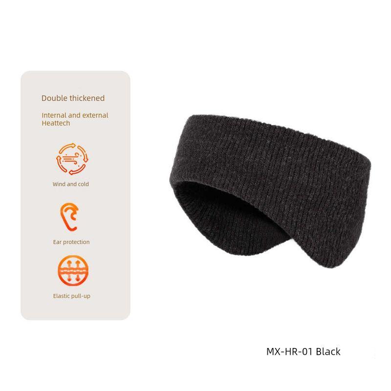 

. with Ear Protection Hair Band Cold-Proof Hair Band Cross-Border Cycling Velvet Ruidong Head Heattech Sports Beam Autumn and Winter Running Amount MX-HR-01 Black All yards