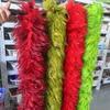 DIY Fluffy Red Chicken Feather Boa Scarf 2Meter Rooster Feathers Shawl for Wedding Carnival Party Dress Decoration Costume Accessory