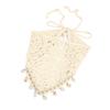 Forest Style Crochet Head Wrap Seashell Tassel Hollow Out Headscarf  Vacation Wear