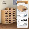 Schuhregal: Platzsparende transparente Kraftpapier-Aufbewahrungsboxen