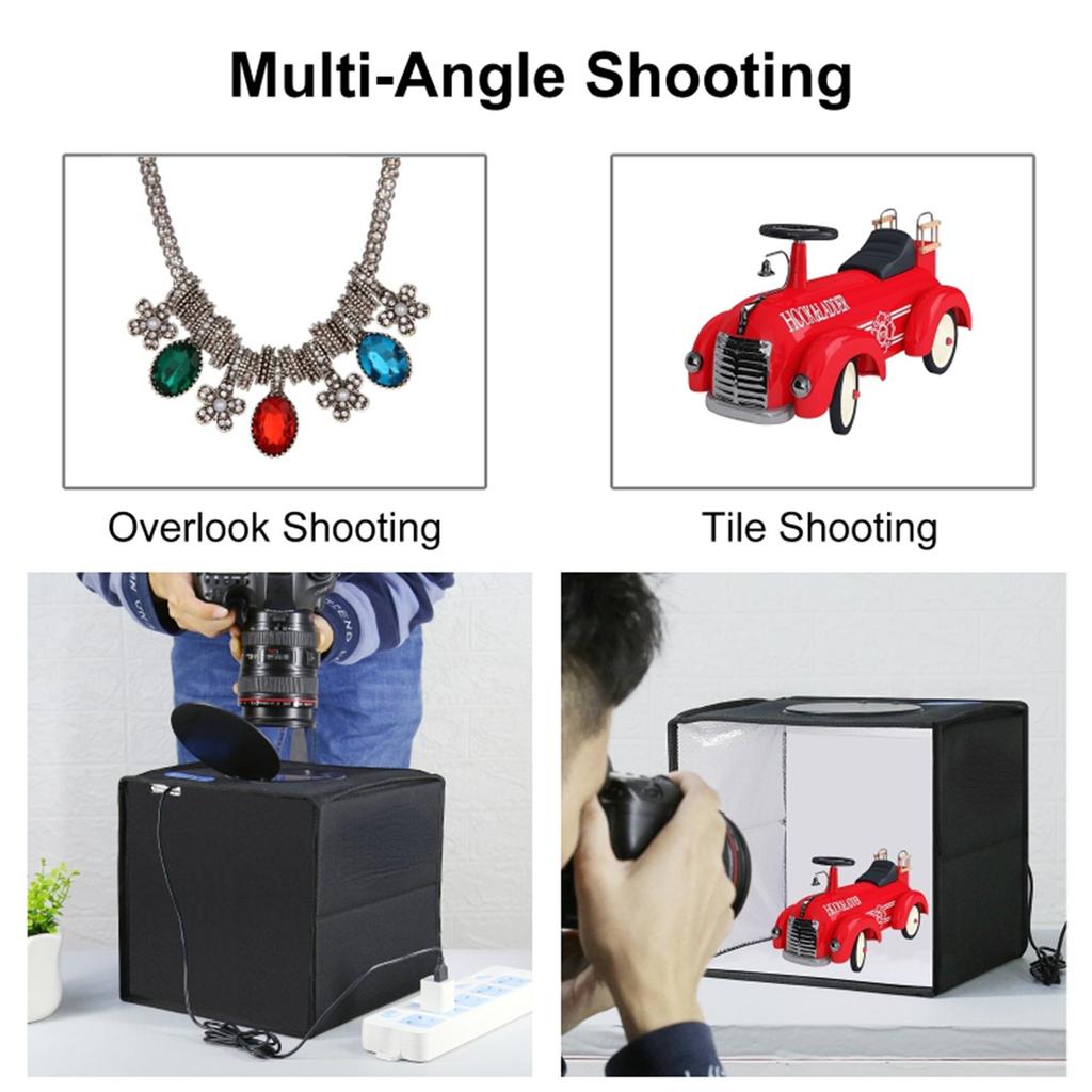 Puluz Boîte à Lumière Portable pour Studio Photo 60 cm, Kits de tente avec 6 arrière-plans à prix pas cher | Maroc