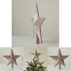 Christmas Tree Star Topper With Gold Glitter And Elegant Design