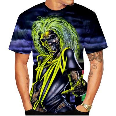 Classic Gothic Horror Skull 3D Print T Shirt New Fashion Men's T-shirts Hip-Hop Streetwear Harajuku Men Short-Sleeved Vitage Tee