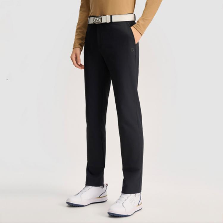 Fila Golf Series Sun Protection Straight Leg Solid Color Comfortable Casual Pants Men Bottoms Deep-Black A11M515801F-BK