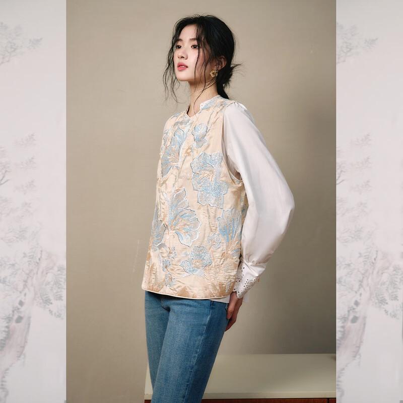 JK&JS New Chinese Style Oblique Placket Vest