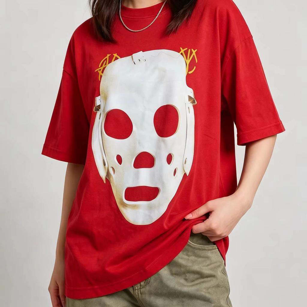 Jungkook Same Style Mask Graphic Print T Shirt 2026 Kpop Arirang Album Summer New Men's Women's Streetwear Tshirt Unisex