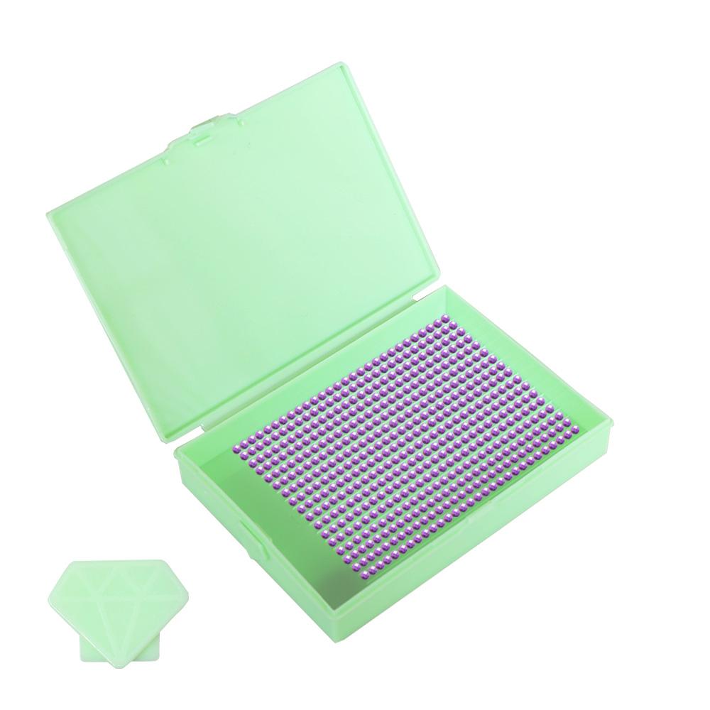 

New Macaroon Colour DIY Multifunctional Diamond Painting Tray, Flip-Top Diamond Storage Tray Box, Easy To Place The Diamonds 10X7X1.7CM