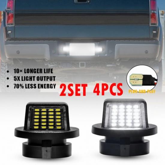 4X LED License Plate Light White For 1999-2016 Ford F-250 F-350 F-450 Super Duty