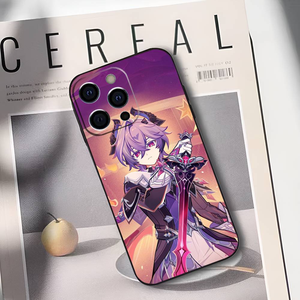 D-Durin G-Genshin I-Impact Phone Case For iPhone 17,16,15,14,13,12,11 Plus,Pro Max,XS,Soft Black Cover