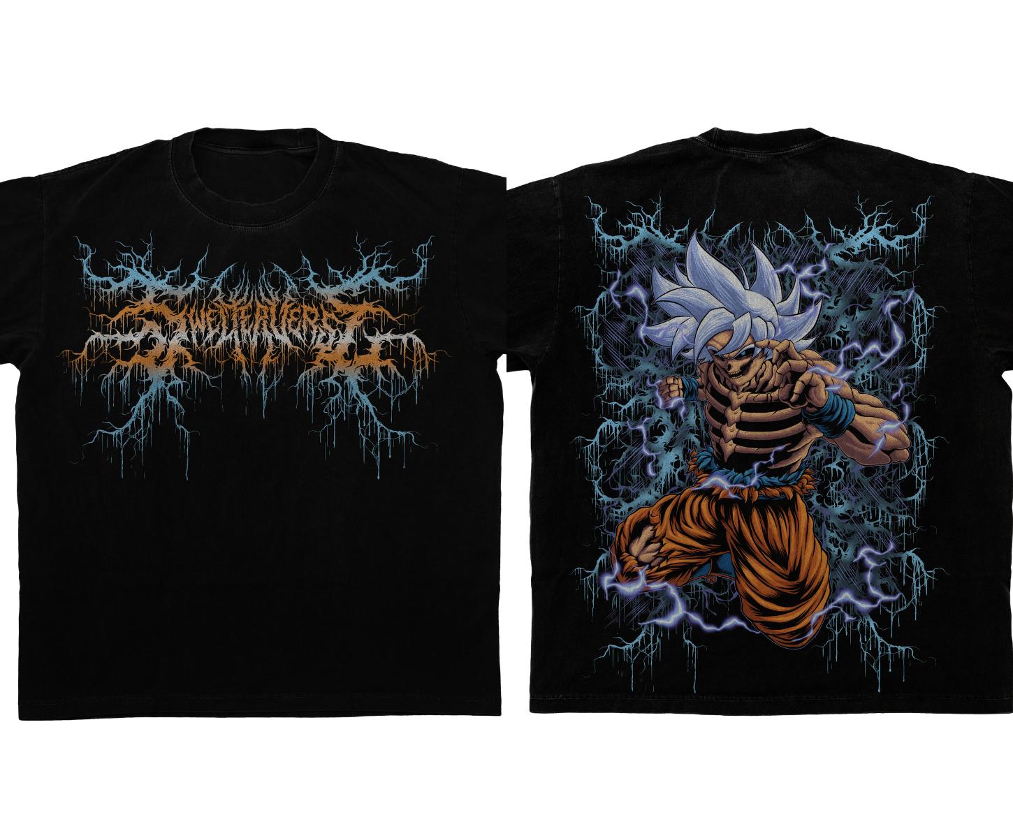 Undead Ultra Instinct Goku Graphic T-Shirt Dragon Ball Undead Gohan Undead Lord Beerus Print Oversized Shirt Casual Male Female Clothing 4XL