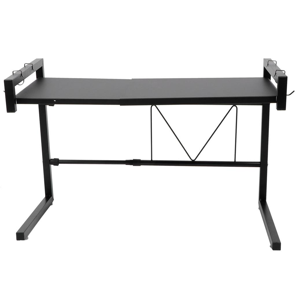 Black Telescopic Microwave Oven Rack Kitchen Storage Shelf Multifunctional Stand for Home