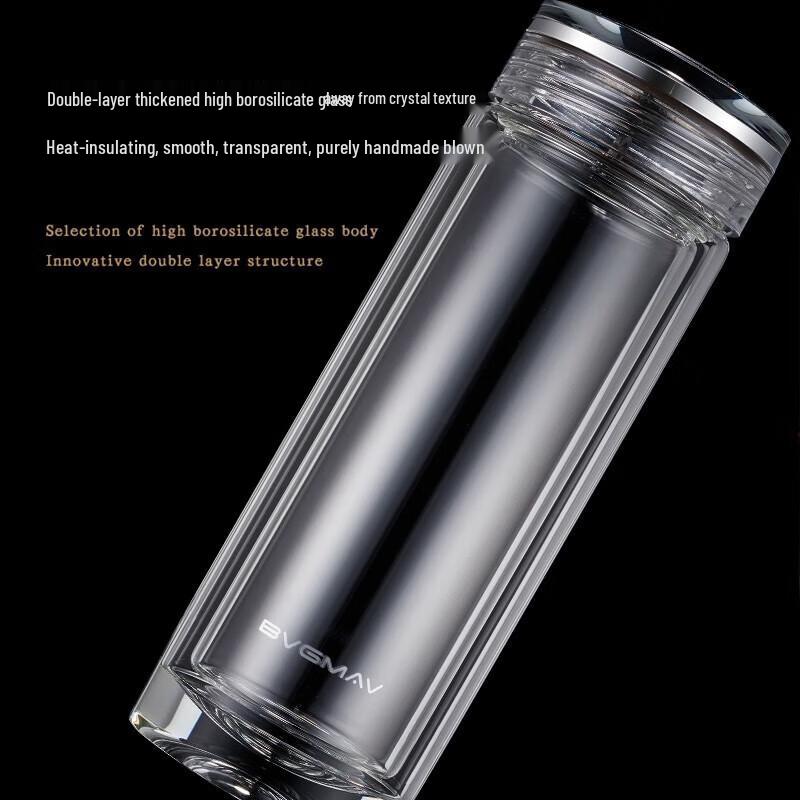 BVGMAV Pure Titanium Double-Layer Tea Infuser Glass