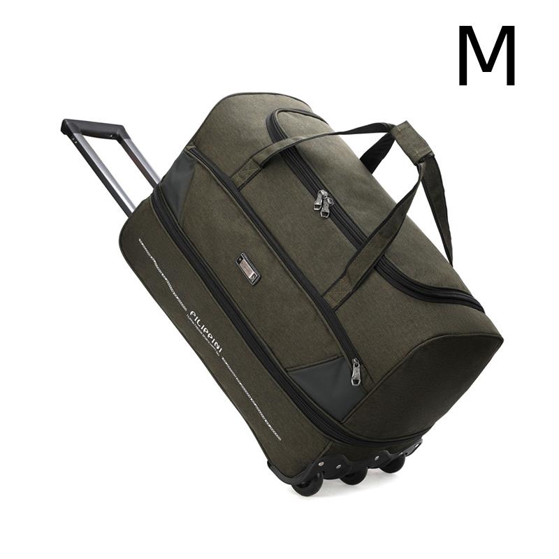 

Дорожная сумка на колесах из ткани Оксфорд Унисекс для выездных путешествий Посадочная деловая сумка Большой вместимости Складная Многофункциональная сумка для хранения M зелёный