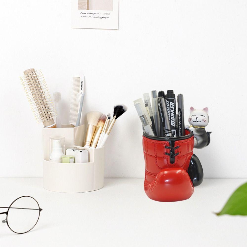 Stable Base Pen Holder Resin Brush Container Creative Pen Box  Student