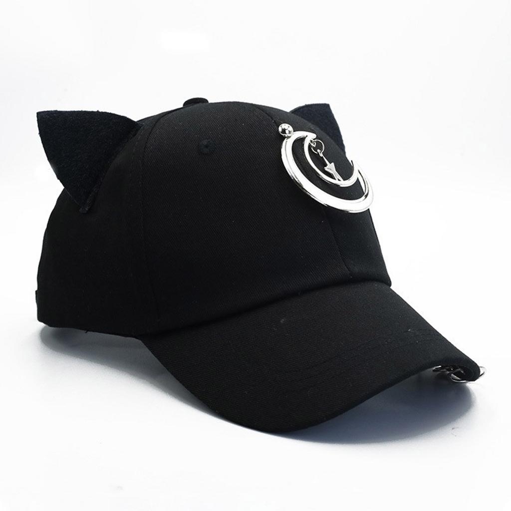 Women Kitten Ears Baseball Hat Cats Ear Versatile Hat for Idol Concert Shows Breathable Hat for Adults