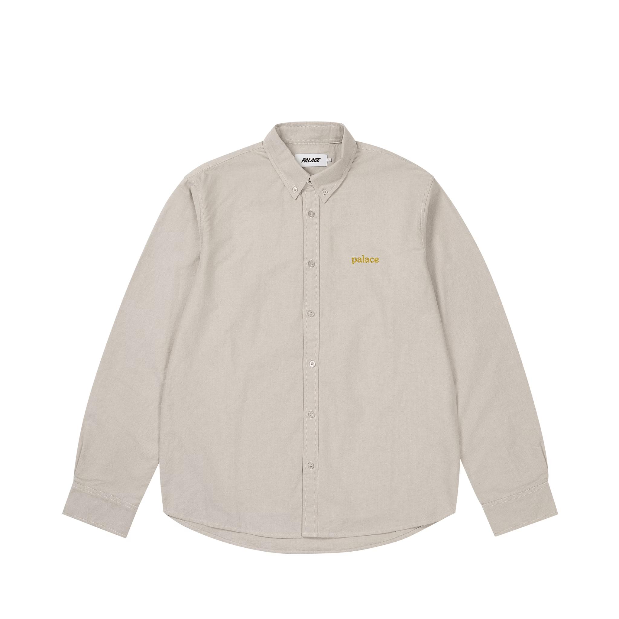 

Palace Классическая рубашка Оксфорд Камень Унисекс Топы Серый P29SHT017 L