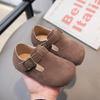 Children's Classmates Korean Version of Girls' Spring and Autumn New Mori Retro Leather Shoes Children's Matte Leather Boken Doudou Shoes Shoes