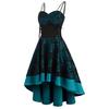 Womne Vintage High Grade Cami Bandage  High Low Dress Party Dress