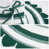 Knitting Christmas Tree Skirt Tree Ground Cover 71cm with Button Fastening for Seasonal Holiday Festival Decors