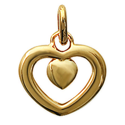 [G7817] - Gold Plated 'Love' Pendant - 12x14 Mm