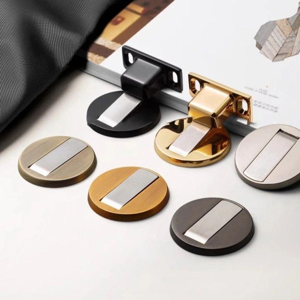 New No-drill Door Catch Floor-mounted Silent Magnetic Anti-collision Door Catcher Concealed Door Top