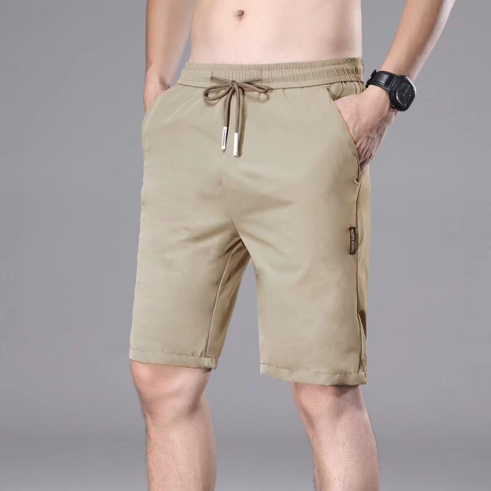 

Мужские повседневные летние шорты на шнурке с эластичным поясом и карманами, быстросохнущие пляжные шорты 5XL хаки