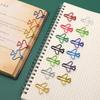 10pcs Metal Memo Airplane Paper Clip Index Bookmark Creative Bookmark Clip  Stationery Supplies