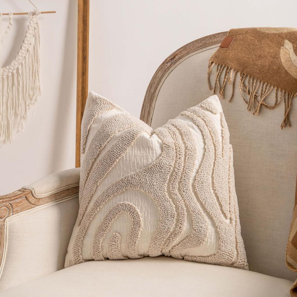 Ins Style Home Sofa High-End Pillow Cover Knitted Tassel Lamp Luxury Simple Hotel Bedside Pillow Cover Pillowcase