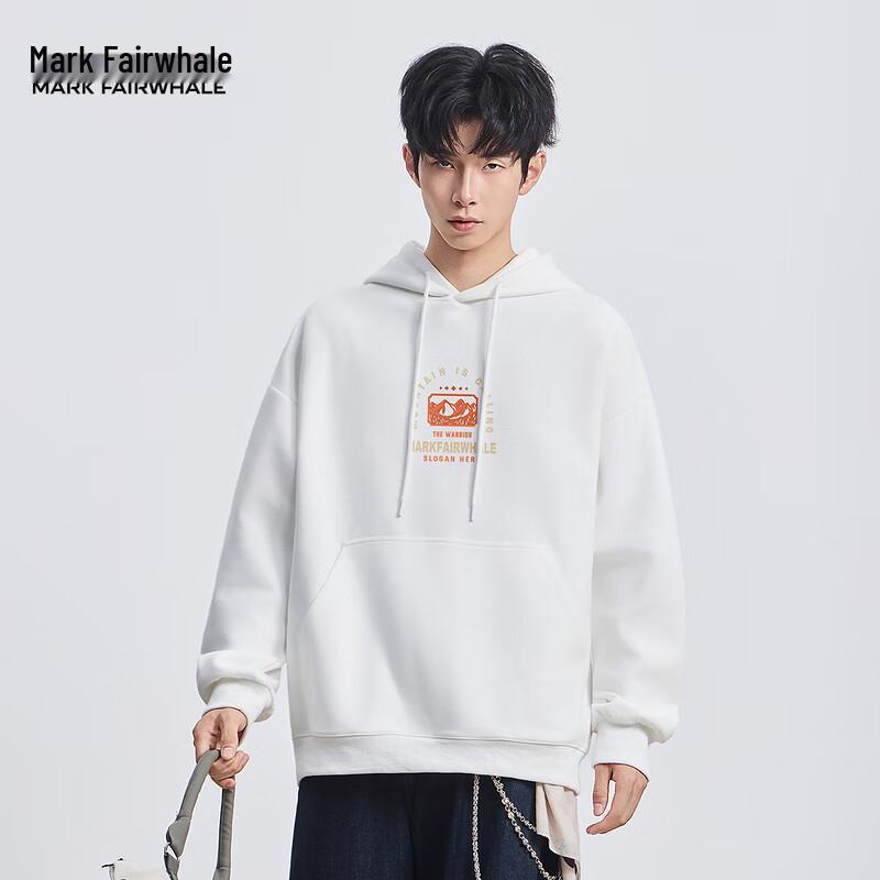 

Mark Fairwhale Men s Hooded Casual Sweatshirt with Large Pattern Print 3XL