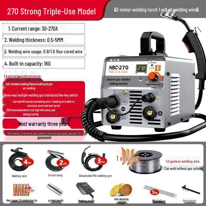 Bai Lie 350 Industrial Electric Welder – Dual-Purpose, Three-in-One Gasless TIG/MIG for Home and Professional Use