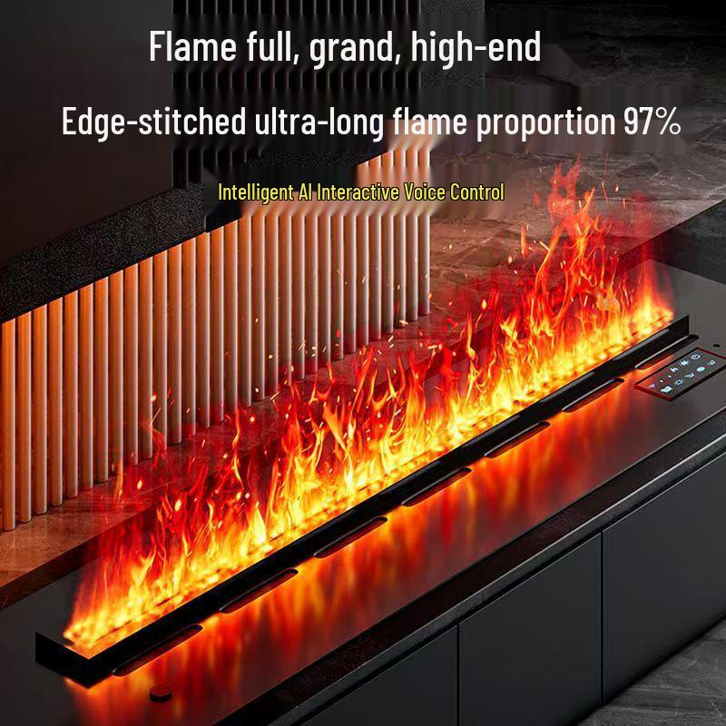 European Style 3D Atomizing Fireplace: Built-in Electronic Flame & Humidifier TV Cabinet Decor.