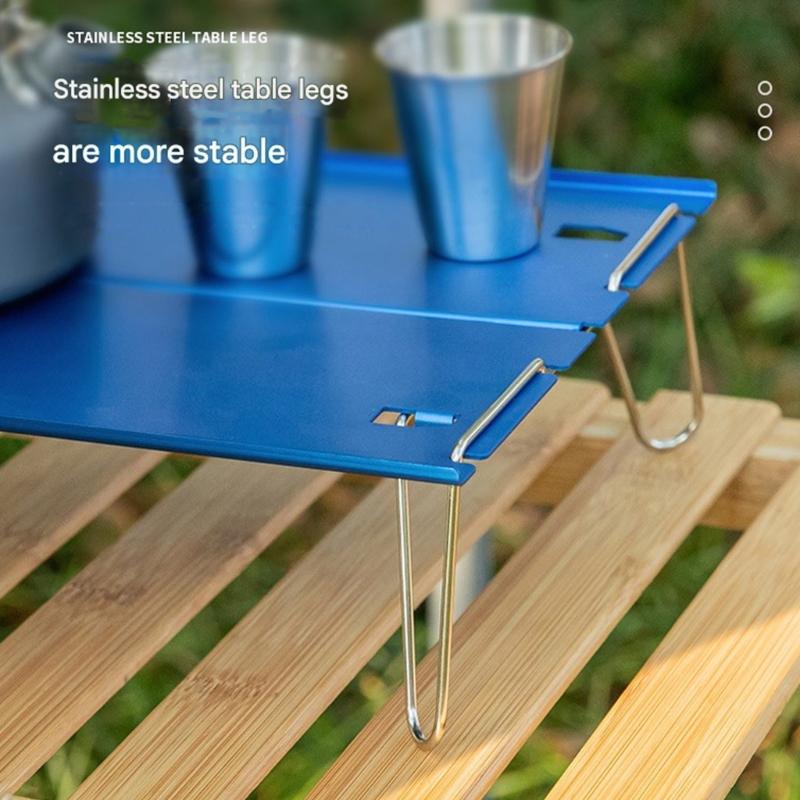 Light Weight Aluminum Folding Camping Table For Outdoor Picnics Hiking And Backpacking Portable Dining Table