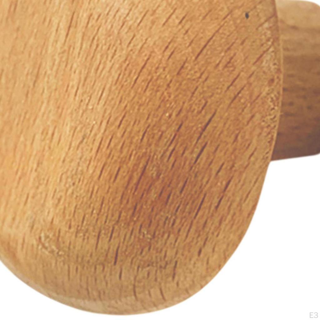 Coat Hook in Wood, Wall-Mounted Organizer with Dresser Drawer Knob