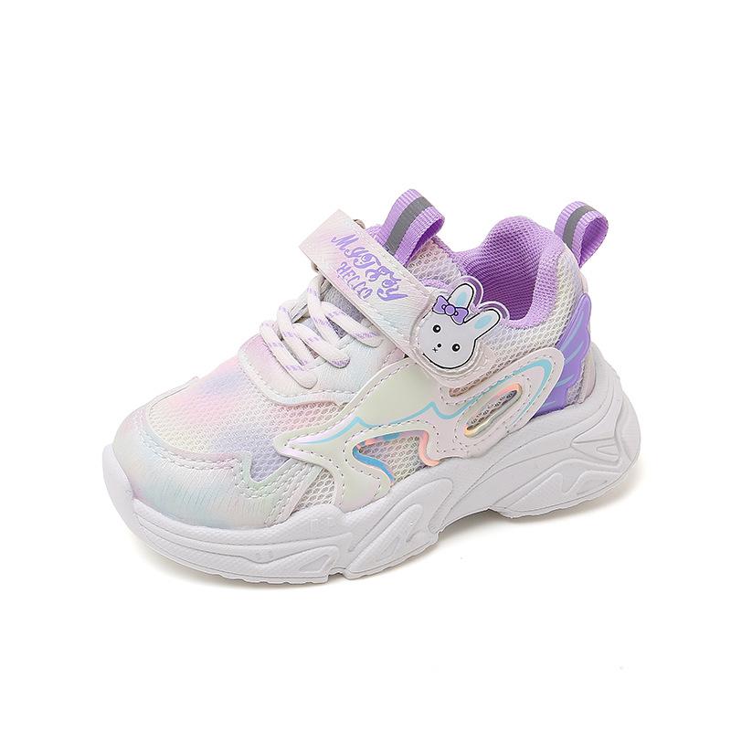 Children's shoes 2025 new spring and autumn breathable girls net shoes children's sports shoes baby toddler shoes 1-6 years old