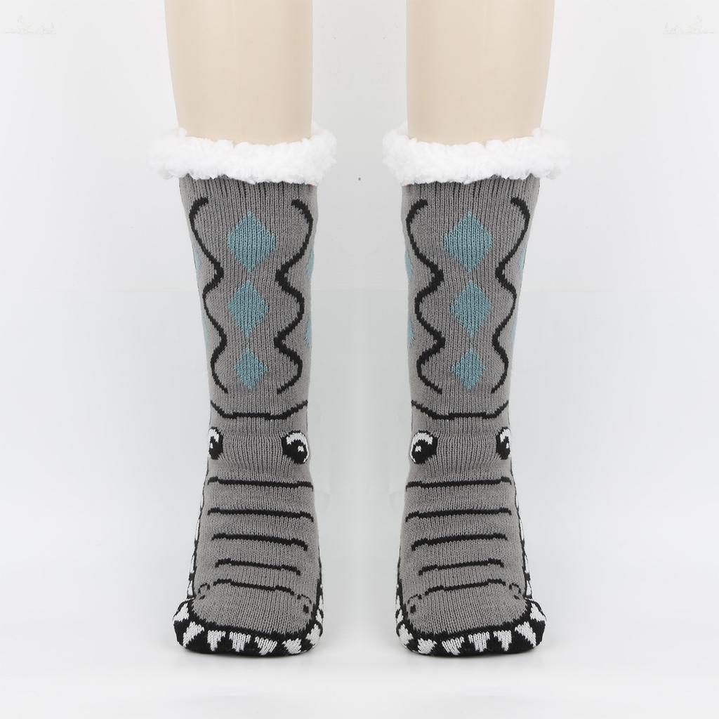 Women's Floor Socks With Plush And Thickened Animal Snow Socks